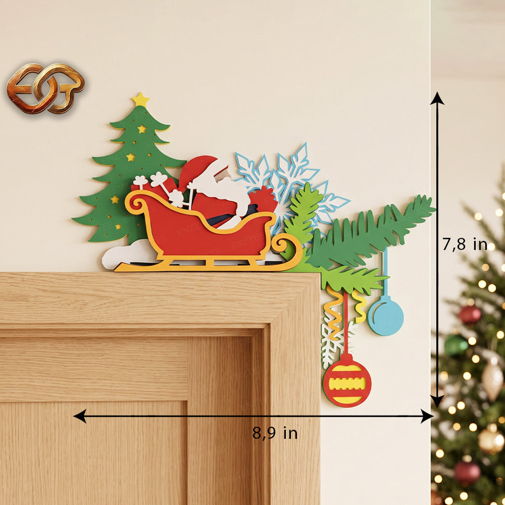 Combo 3 Christmas Door Toppers 3D Layered SVG | Christmas Paper Cut File