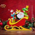 Combo 2 Sleigh Pop-up SVG - Modèle d'artisanat en papier Halloween 3D superposé pour Cricut