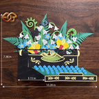 Floral Pop-up Typewriter SVG – 3D Layered Flower Typewriter Paper Craft Template for Cricut 3