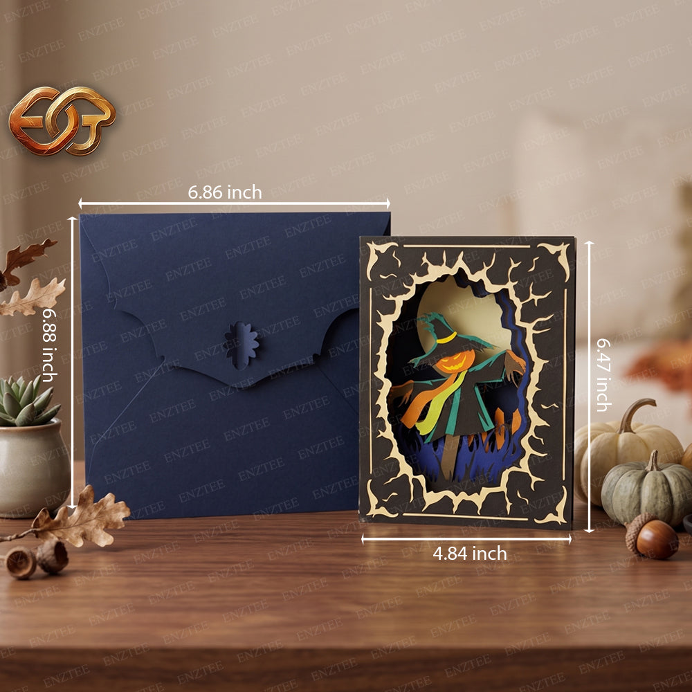 Halloween Pop-up Book SVG - 3D Layered Halloween Paper Craft Template for Cricut 1