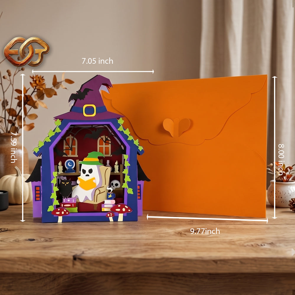 Combo 3 Boo Halloween Pop-up SVG - 3D Layered Halloween Paper Craft Template for Cricut