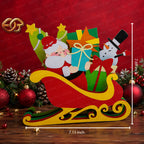 Santa Claus Sleigh SVG – 3D Layered Christmas Paper Craft Template for Cricut 1