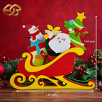 Santa Claus Sleigh Pop-up SVG - 3D Layered Christmas Paper Craft Template for Cricut 2