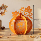 Pumpkin Paper Lantern SVG - 3D Fall Season Night Light Template 3