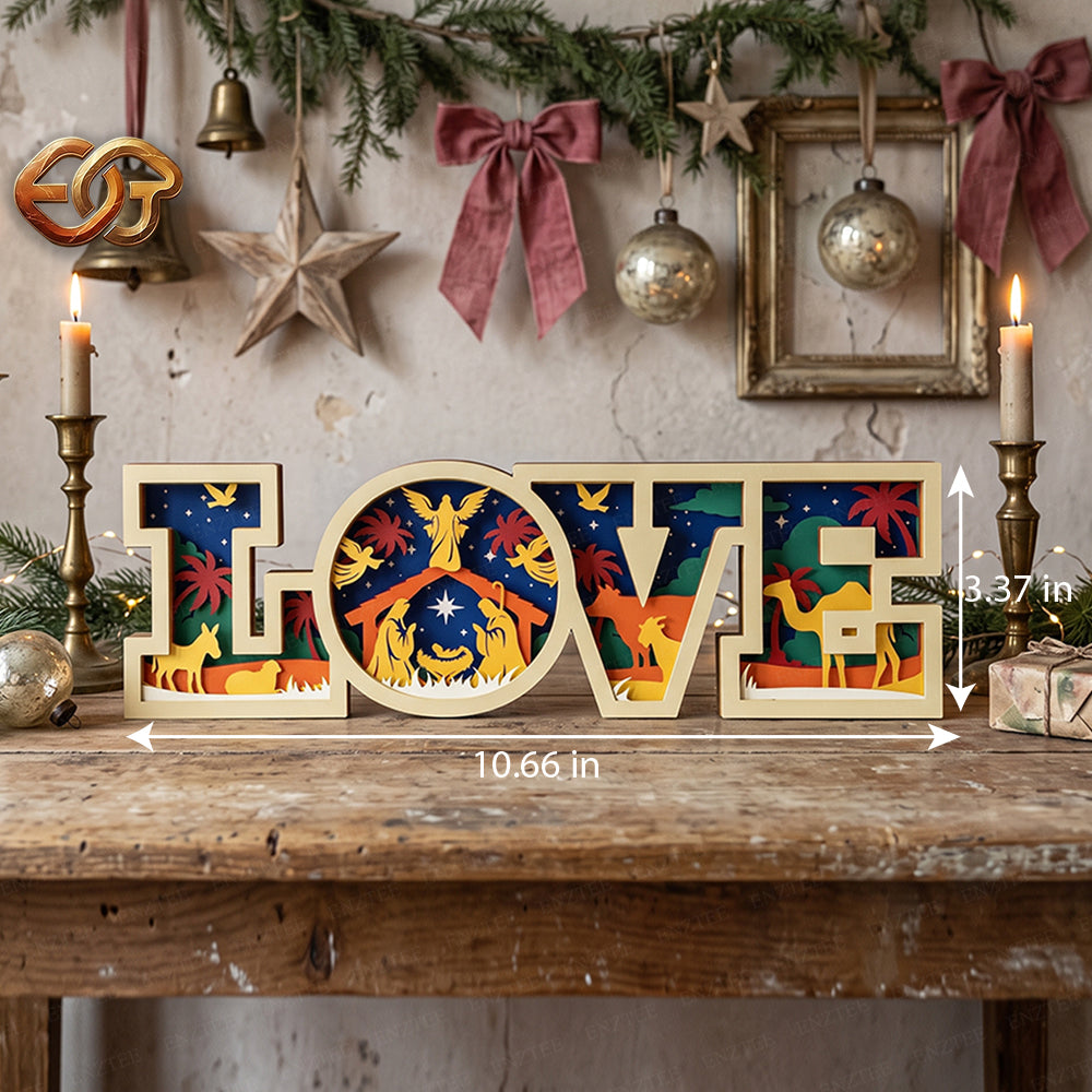 Love 3D Layered SVG | Christmas Paper Cut File