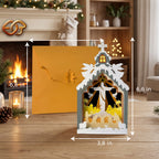 Xe trượt tuyết của ông già Noel SVG – Mẫu đồ thủ công giấy Giáng sinh xếp lớp 3D dành cho máy cắt Cricut 1