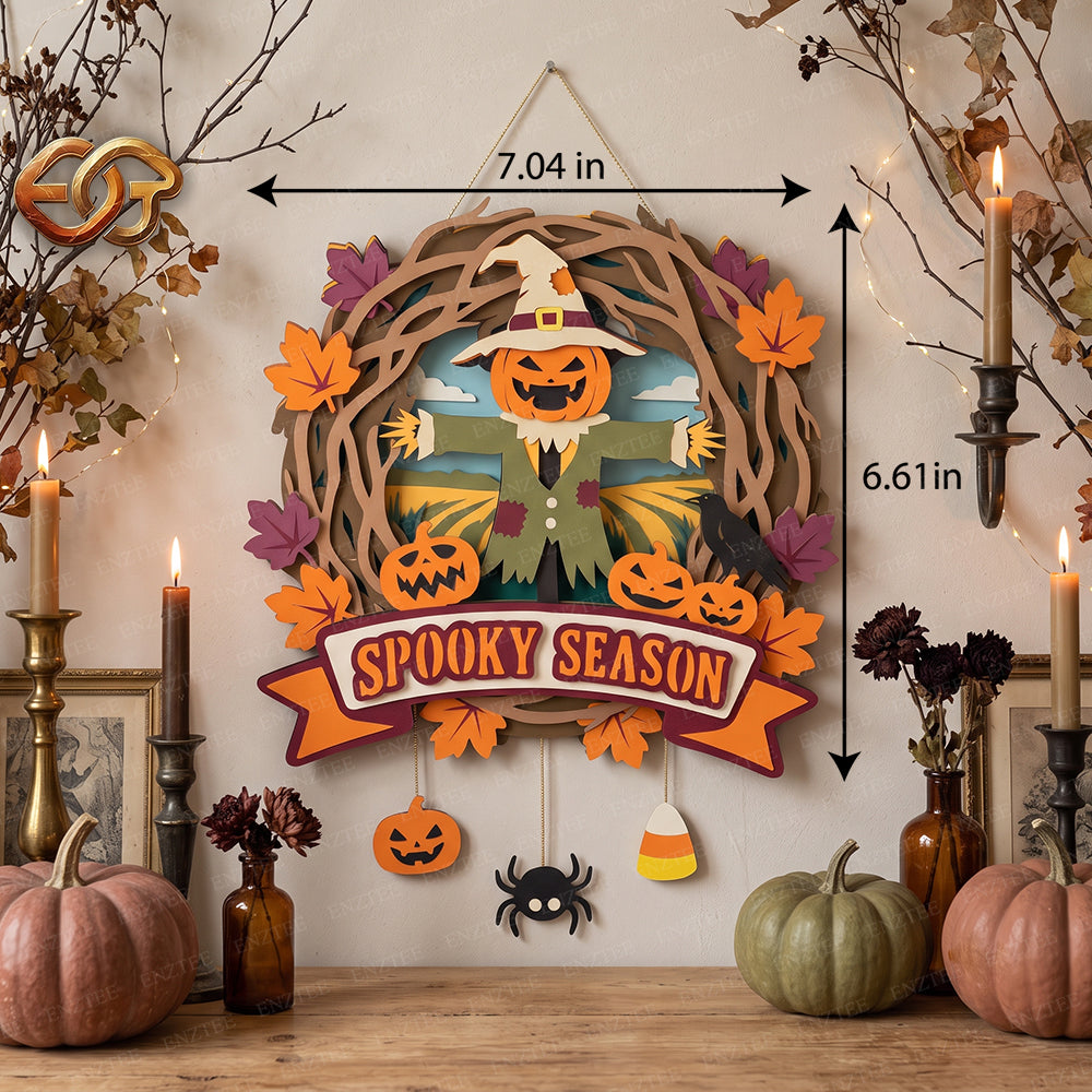 Combo 3 3D Layered Halloween Door Hanger 3D Layered SVG | Halloween Paper Cut File
