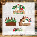 Christmas Door Hanger 3D Layered SVG | Christmas Paper Cut File 1