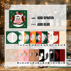 Christmas Hedgehog Shadow Box SVG for Cricut | 3D Layered SVG Paper Cut Light Box Template