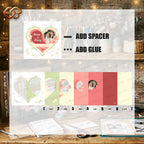 Personalized Wedding Heart Shadow Box SVG for Cricut | 3D Layered SVG Paper Cut Light Box Template