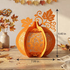 Combo 3 Pumpkin Paper Lantern SVG - 3D Fall Season Night Light Template
