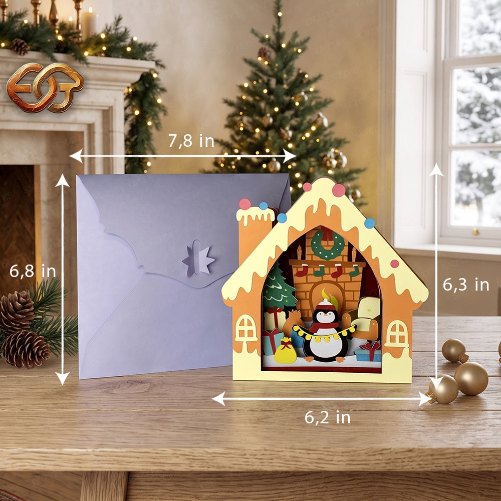Combo 3 Christmas Pop-up SVG - 3D Layered Christmas Paper Craft Template for Cricut