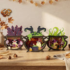 Combo 3 Halloween Boo Pop-up Claudron SVG - 3D Layered Halloween Paper Craft Template for Cricut