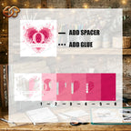 Personalized Valentine Monogram Shadow Box SVG for Cricut | 3D Layered SVG Paper Cut Light Box Template