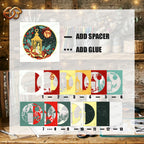 Christmas Candles Shadow Box SVG for Cricut | 3D Layered SVG Paper Cut Light Box Template
