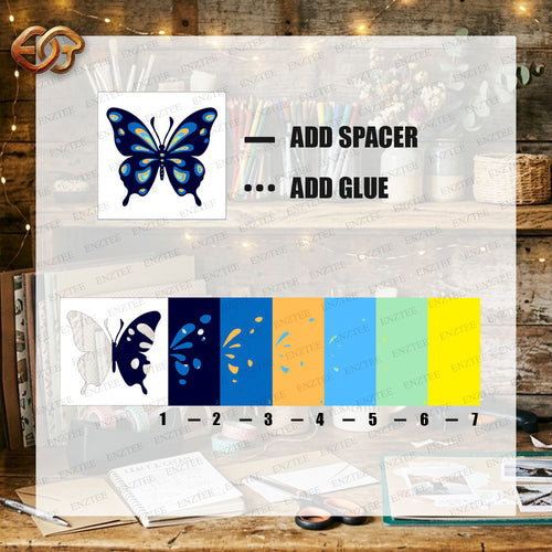 Butterfly Shadow Box SVG for Cricut | 3D Layered SVG Paper Cut Light Template 2