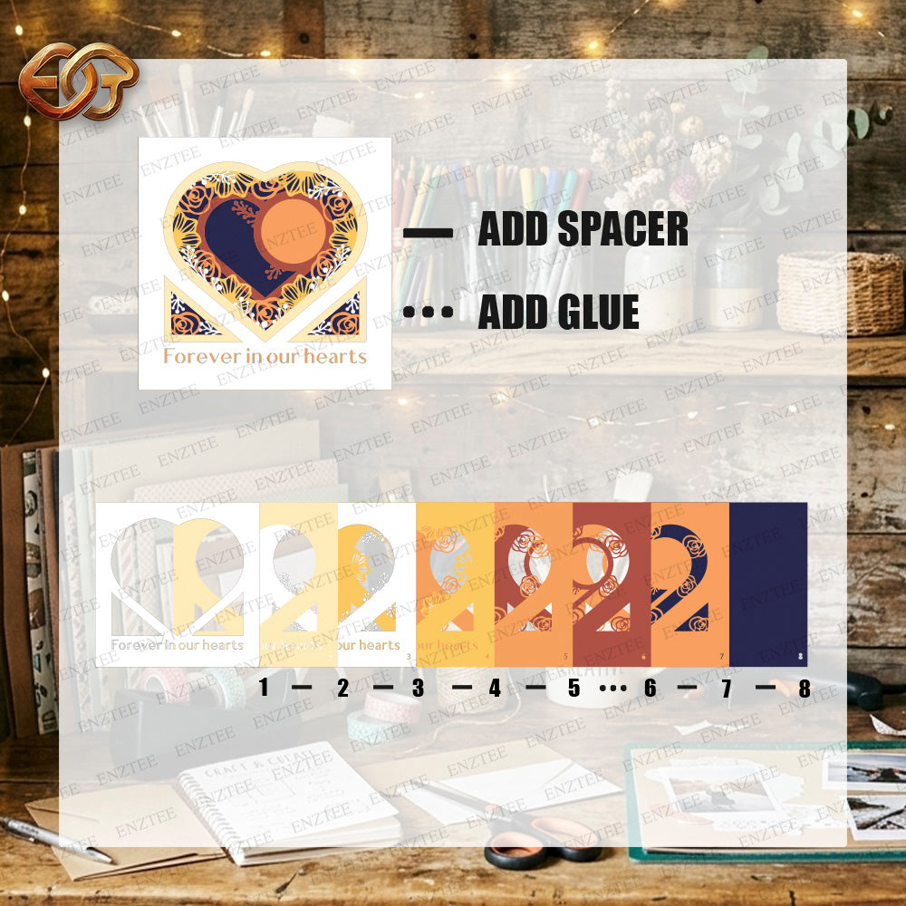 Memorial Day Shadow Box SVG for Cricut | 3D Layered SVG Paper Cut Light Template