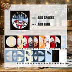 Christmas Penguins Shadow Box SVG for Cricut | 3D Layered SVG Paper Cut Light Template