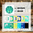 Peacock Shadow Box SVG for Cricut | 3D Layered SVG Paper Cut Light Template