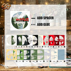 Christmas Train Shadow Box SVG for Cricut | 3D Layered SVG Paper Cut Light Template