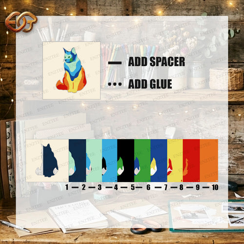 Cat Shadow Box SVG for Cricut | 3D Layered SVG Paper Cut Light Template