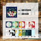Christmas Mouse Couple Shadow Box SVG for Cricut | 3D Layered SVG Paper Cut Light Template 4