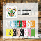 Christmas Mouse Couple Shadow Box SVG for Cricut | 3D Layered SVG Paper Cut Light Template 1