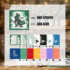 Christmas Dinosaur Shadow Box SVG for Cricut | 3D Layered SVG Paper Cut Light Box Template