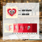 Personalized Heart Shadow Box SVG for Cricut | 3D Layered SVG Paper Cut Light Box Template