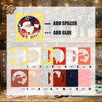 Santa Claus Shadow Box SVG for Cricut | 3D Layered SVG Paper Cut Light Template 2