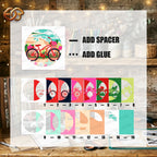 Beach Bicycle Shadow Box SVG for Cricut | 3D Layered SVG Paper Cut Light Box Template