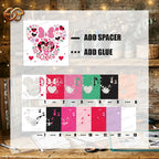 Valentine Mouse Couple Shadow Box SVG for Cricut | 3D Layered SVG Paper Cut Light Box Template 1